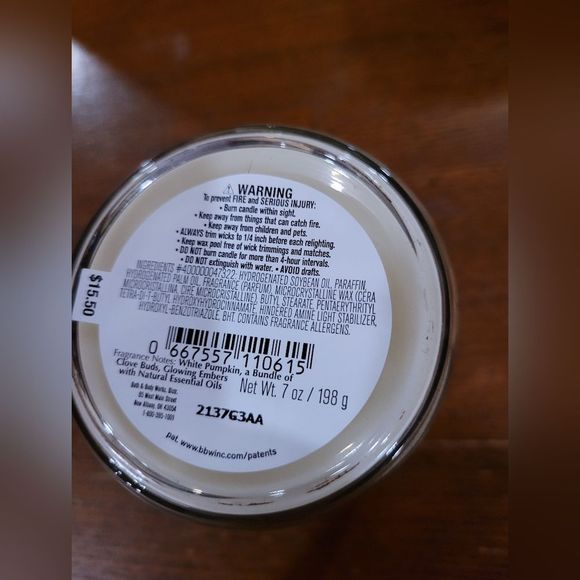 Bath & Body Works PUMPKIN BONFIRE ~ 7oz SINGLE WICK CANDLE ~ - Picture 2 of 2